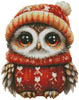 (image for) Little Winter Owl 2 - Cross Stitch Chart @