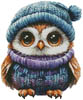 (image for) Little Winter Owl 3 - Cross Stitch Chart @