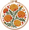 (image for) Marigolds Hoop - Cross Stitch Chart @