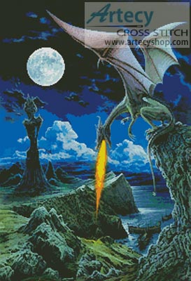 (image for) Dragon Spit - Cross Stitch Chart
