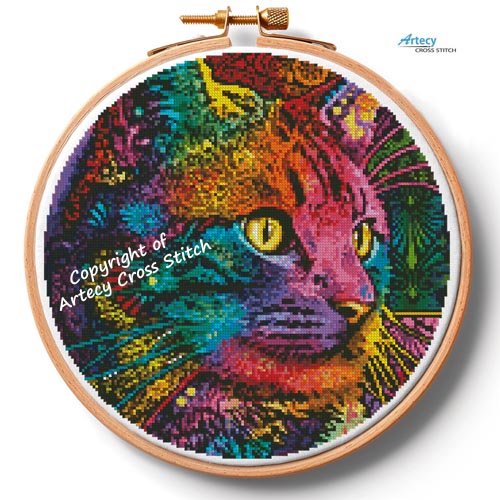 (image for) Felis Hoop (Extra Large) - Cross Stitch Chart
