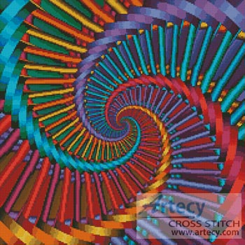 (image for) Fractal Spiral - Cross Stitch Chart