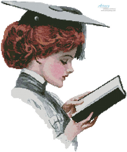 (image for) Graduation Red - Cross Stitch Chart