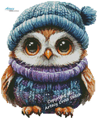 (image for) Little Winter Owl 3 - Cross Stitch Chart @