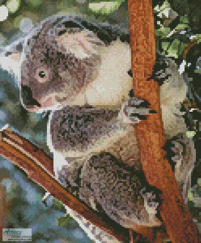 (image for) Mini Koala Photo - Cross Stitch Chart