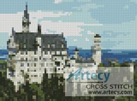 (image for) Mini Neuschwanstein Castle in Germany - Cross Stitch Chart