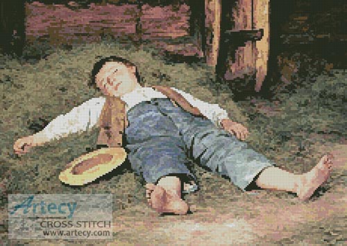 (image for) Sleeping Boy - Cross Stitch Chart