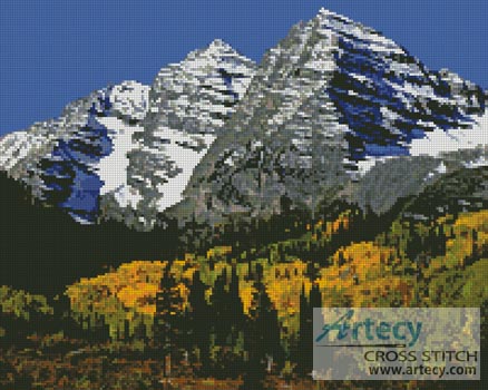 (image for) Snow Mountains - Cross Stitch Chart