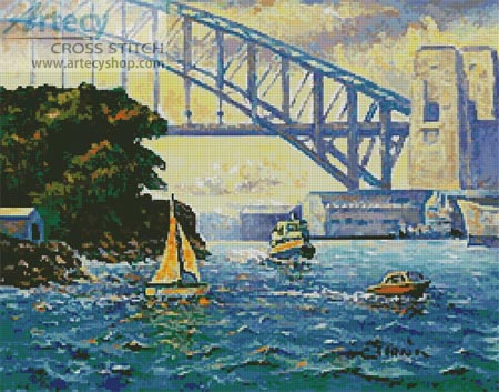 (image for) Sydney Harbour, Goat Island - Cross Stitch Chart