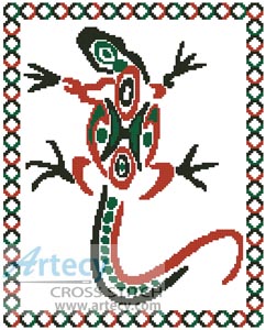 (image for) Tribal Lizard - Cross Stitch Chart