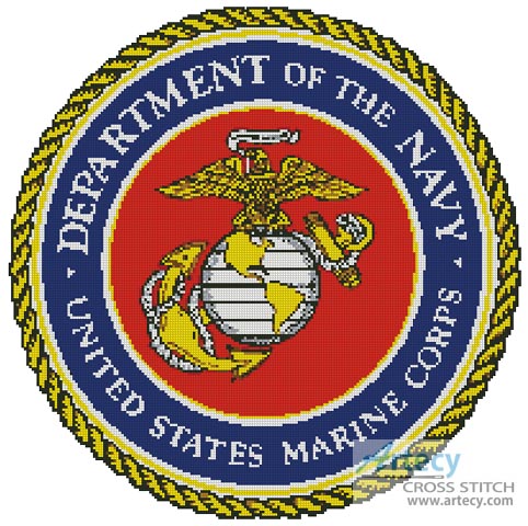 (image for) US Marines Emblem - Cross Stitch Chart