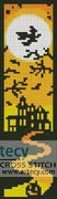 (image for) Yellow Halloween Bookmark - Cross Stitch Chart