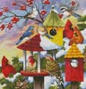 Meeting at the Bird Feeder (Crop) - Cross Stitch Chart (image for) Meeting at the Bird Feeder (Crop) - Cross Stitch Chart