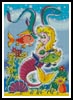 (image for) Mermaid with Fish and Eels - Cross Stitch Chart