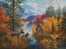 (image for) Mini Adirondack Lake - Cross Stitch Chart