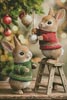 (image for) Mini Bunnies Decorating Tree - Cross Stitch Chart @