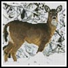 Mini Deer in Snow - Cross Stitch Chart (image for) Mini Deer in Snow - Cross Stitch Chart