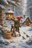 (image for) Mini Feeding Feathered Friends in Winter - Cross Stitch Chart @