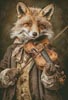 (image for) Mini Fox Playing the Violin - Cross Stitch Chart @