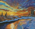 (image for) Mini January Sunrise - Cross Stitch Chart