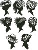 Mini Lady Silhouettes 2 - Cross Stitch Chart (image for) Mini Lady Silhouettes 2 - Cross Stitch Chart