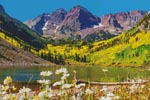 Mini Maroon Bells, Colorado - Cross Stitch Chart (image for) Mini Maroon Bells, Colorado - Cross Stitch Chart