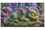 Mini Sleeping Purple Dragon - Cross Stitch Chart @ (image for) Mini Sleeping Purple Dragon - Cross Stitch Chart @
