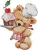 Mini Teddy Chef - Cross Stitch Chart (image for) Mini Teddy Chef - Cross Stitch Chart