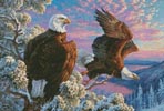(image for) Mini Winter Eagles - Cross Stitch Chart
