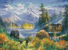 Mountain Morning (Large) - Cross Stitch Chart (image for) Mountain Morning (Large) - Cross Stitch Chart