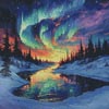 Northern Lights 3 - Cross Stitch Chart @ (image for) Northern Lights 3 - Cross Stitch Chart @