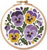 (image for) Pansies Hoop - Cross Stitch Chart @