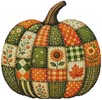 (image for) Patchwork Pumpkin 6 - Cross Stitch Chart @