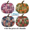 (image for) Patchwork Pumpkins Bundle 2 - Cross Stitch Chart @