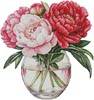 (image for) Peonies Vase - Cross Stitch Chart @