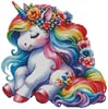 Rainbow Unicorn 4 - Cross Stitch Chart @ (image for) Rainbow Unicorn 4 - Cross Stitch Chart @