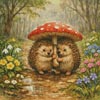 (image for) Rainy Day Hedgehogs - Cross Stitch Chart @