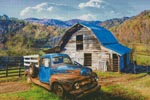 (image for) Rusty Truck in Blue (Large) - Cross Stitch Chart