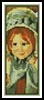 (image for) Sara in a Green Bonnet Bookmark - Cross Stitch Chart