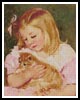 Sara holding a Cat - Cross Stitch Chart (image for) Sara holding a Cat - Cross Stitch Chart