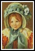 (image for) Sara in a Green Bonnet - Cross Stitch Chart