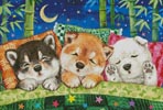 (image for) Shiba Puppies Happy Dreams - Cross Stitch Chart