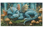 Sleeping Blue Dragon - Cross Stitch Chart @ (image for) Sleeping Blue Dragon - Cross Stitch Chart @