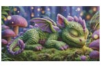 Sleeping Purple Dragon - Cross Stitch Chart @ (image for) Sleeping Purple Dragon - Cross Stitch Chart @