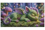 Sleeping Purple Dragon (Large) - Cross Stitch Chart @ (image for) Sleeping Purple Dragon (Large) - Cross Stitch Chart @