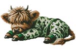 Sleepy Highland Cow - Cross Stitch Chart @ (image for) Sleepy Highland Cow - Cross Stitch Chart @