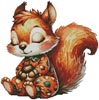 Sleepy Squirrel - Cross Stitch Chart @ (image for) Sleepy Squirrel - Cross Stitch Chart @