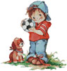 Soccer Boy - Cross Stitch Chart (image for) Soccer Boy - Cross Stitch Chart