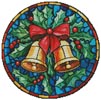 (image for) Stained Glass Bells - Cross Stitch Chart @