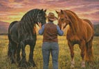(image for) Sunset Between Friends 2 - Cross Stitch Chart @